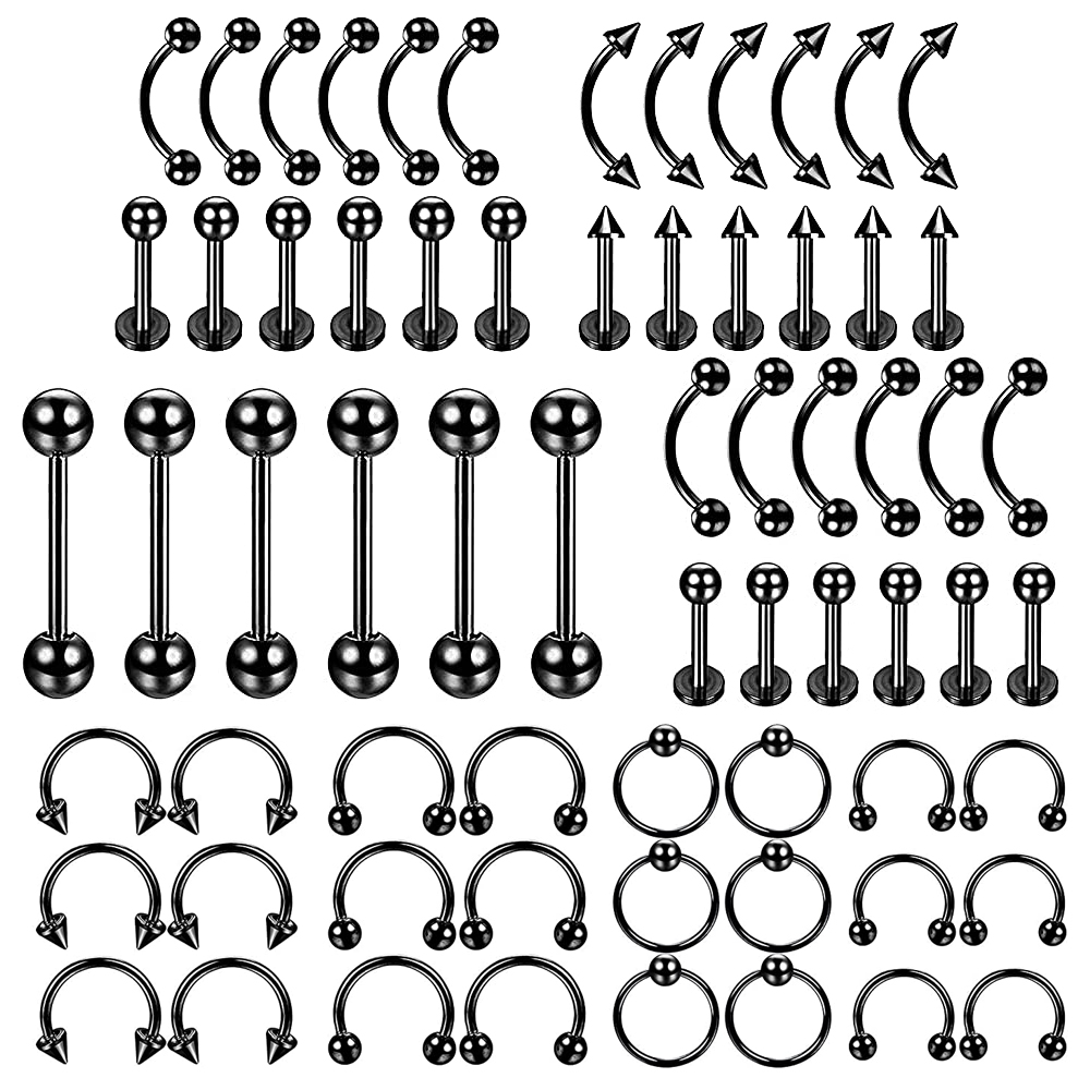 Body Jewelry Nipple Rings - 6 шт., набор для пирсинга из
