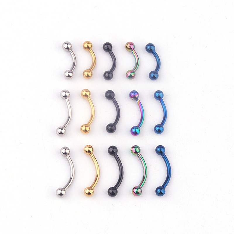 Body Jewelry Lot - 5 шт./лот, 16G, изогнутая штанга из
