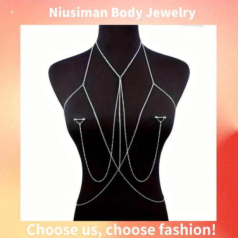 Body Jewelry Nipple Rings - Элегантная и сексуальная цепочка для тела,