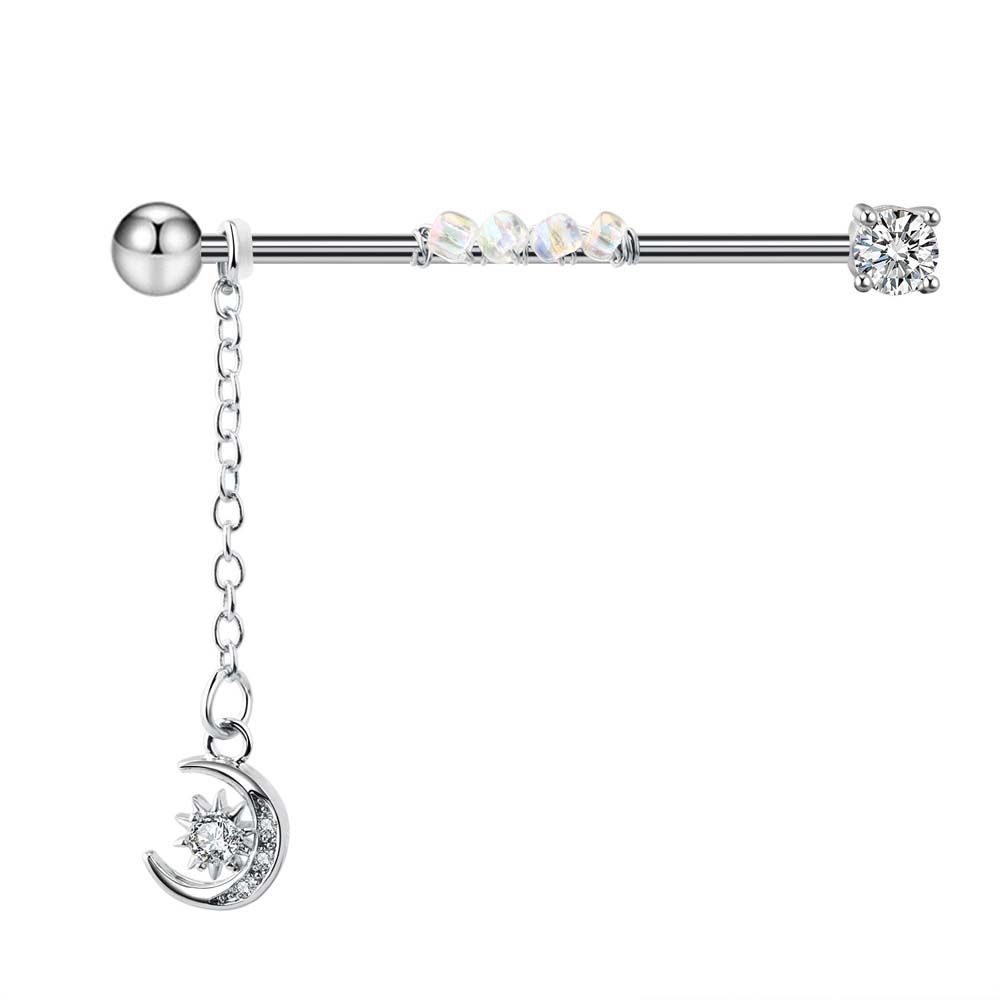 Industrial Barbell Long - Серьги-штанги, подарок для девушек, серьги-штанги в