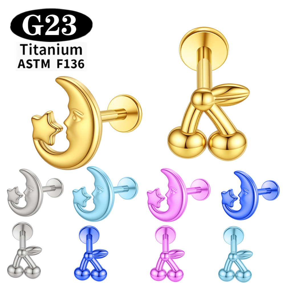 Body Jewelry Implant Grade - Имплантационный титановый лабрет ASTM F136 с