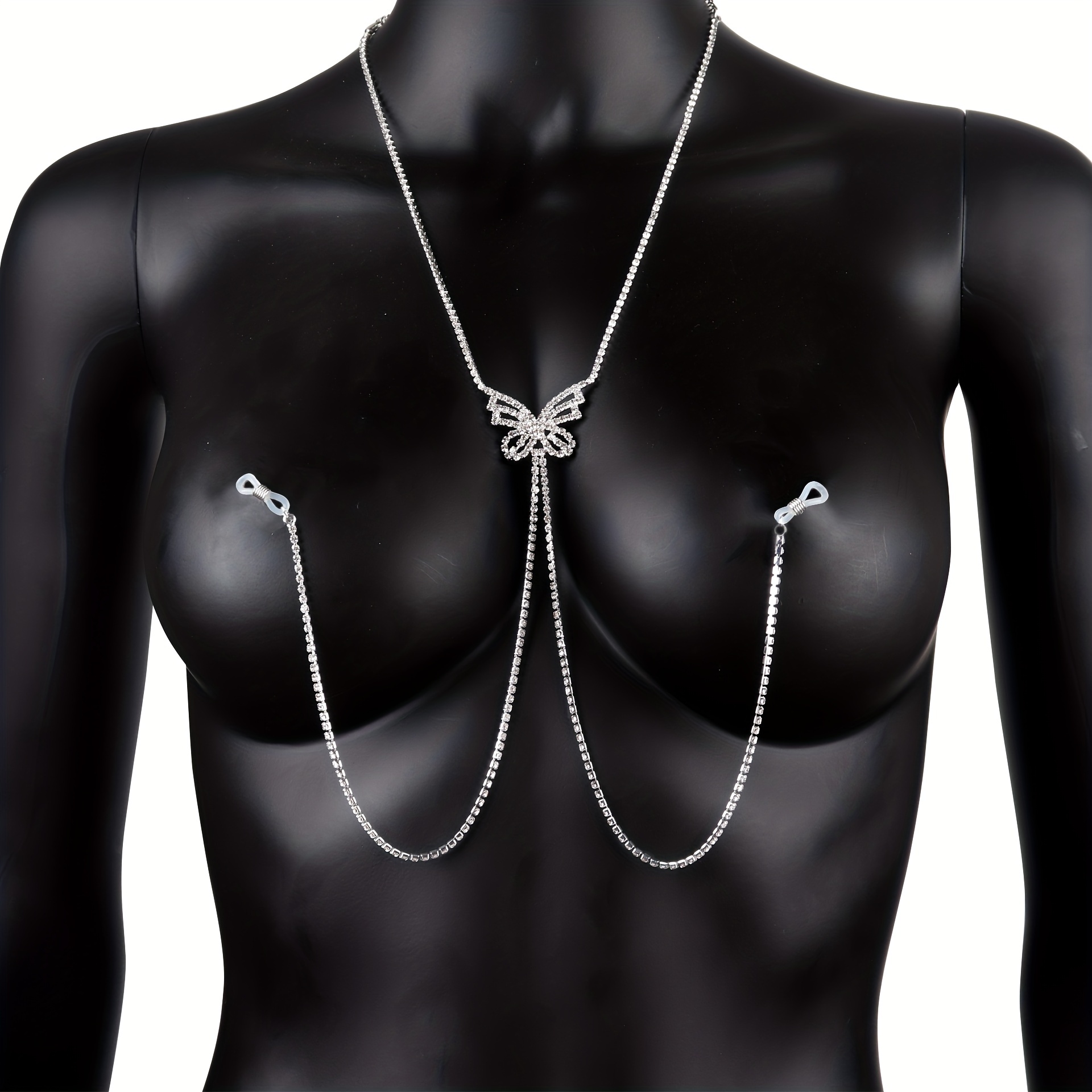 Цепочка для сосков с бабочкой  – обзор и цена Body Jewelry Nipple Rings