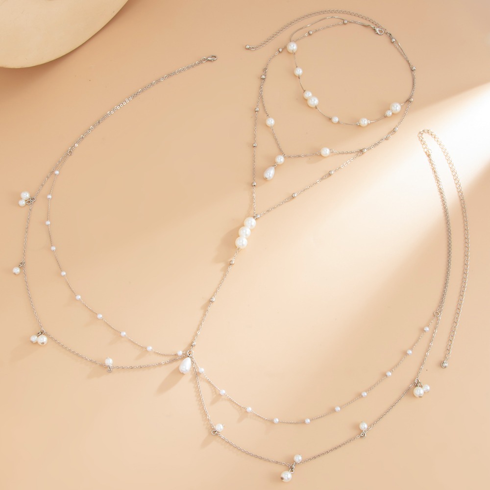 Многослойное ожерелье из искус – обзор и цена Body Jewelry Chain